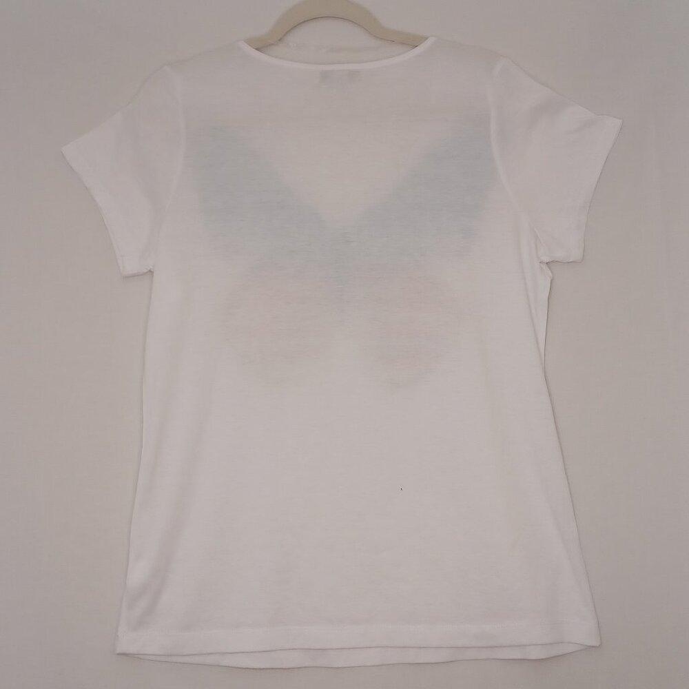 Women's Unity World Wear American Red White & Blue Butterfly 4th of July Size L - Picture 2 of 11